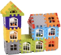 kipa (Made in India) Building Blocks Game Set - 72 pcs + 30 Windows, Multicolour